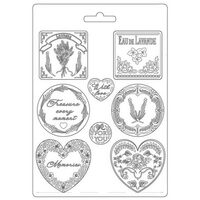 K3PTA4528 Soft Mould A4 - Provence plates and hearts