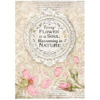 DFSA4670 A4 Rice paper packed - Romantic Garden House frame with quote