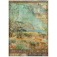 DFSA4686 A4 Rice paper packed - Savana tree