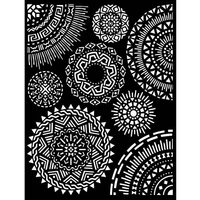 KSTD100 Thick stencil cm 20X25 - Savana tribal circles