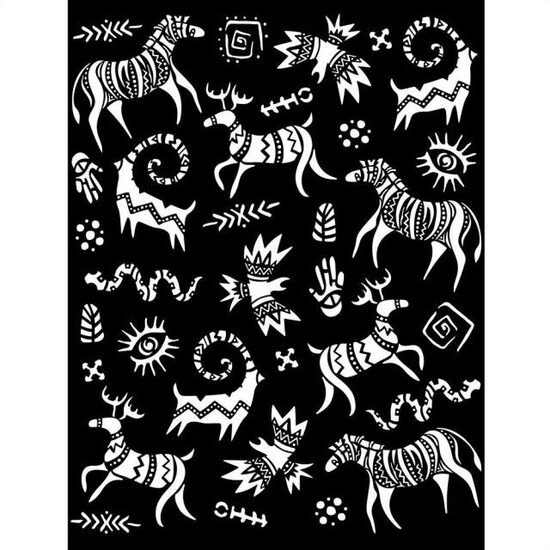 KSTD104 Thick stencil cm 20X25 - Savana grafiti