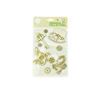 351997 Figurine lemn natur : 8,9 CM H: 11,4 CM