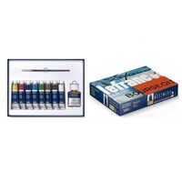 Set 8x40ml culori de ulei Fine + Medium de pictura incolor 75ml - Lefranc & Bourgeois