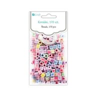 GRKO-005 - Set margele colorate 0.5 x 0.5 mm - litere - Dp craft