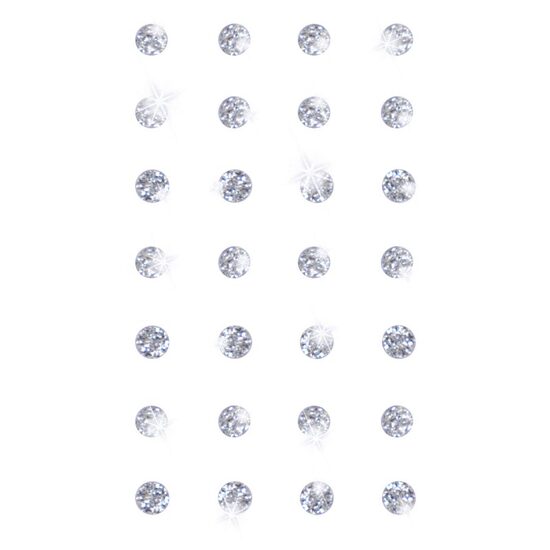 GRKR-111 - Set 28 strasuri adezive , 8 mm - argintii - Dp craft