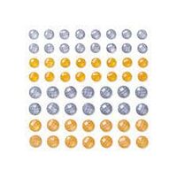 GRKR-119 - Set 60 strasuri adezive , 8 si 10 mm - auriu/argintiu - Dp craft