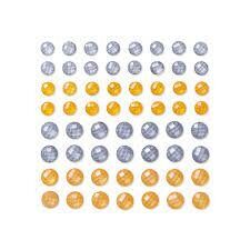 GRKR-119 - Set 60 strasuri adezive , 8 si 10 mm - auriu/argintiu - Dp craft