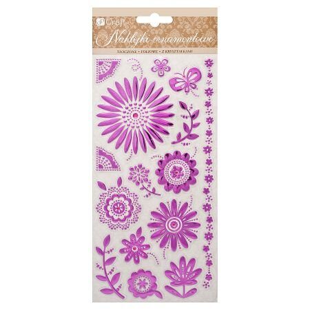 NAK20 - Stickere din folie embosata - flori mov - Dp Craft