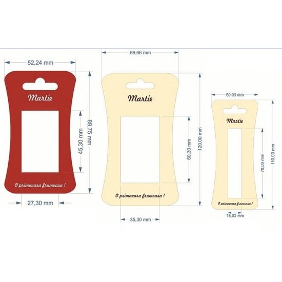 Ambalaj martisor rosu 10/set - O primavara frumoasa - CALLI