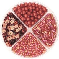 216116159 - Set 30gr margele si paiete - rosii - Heyda
