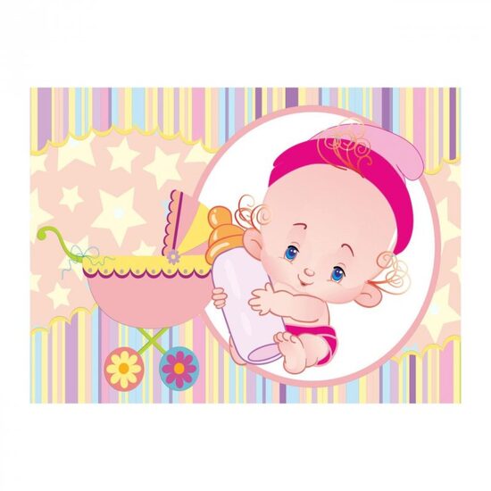 N0009 - Felicitare bebe - fetita - LIBR