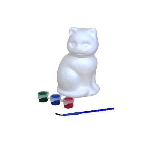 702419 M1 Figurine polistiren PISICA +3culori