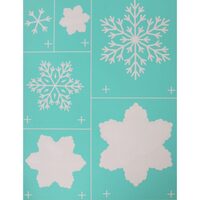 41080 Sablon autoadeziv din matase plasticata, snowflakes - Pentart