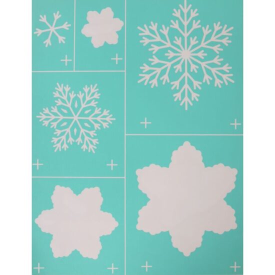 41080 Sablon autoadeziv din matase plasticata, snowflakes - Pentart