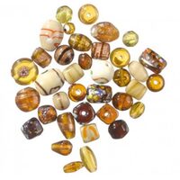 EF/MAR-2114876 Margele indiene din sticla, 6-12 mm – brown