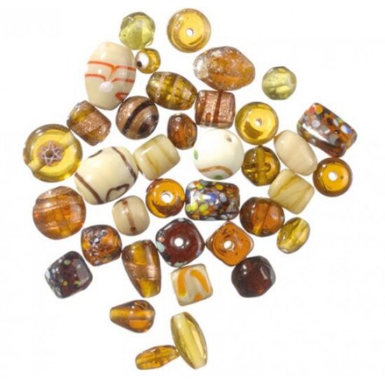 EF/MAR-2114876 Margele indiene din sticla, 6-12 mm – brown