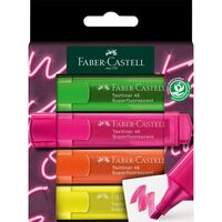 FC245600 Textmarker set 4 superfluorescent Faber-Castell