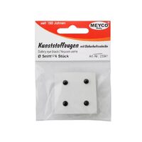 Set 4 ochisori negri 6 mm pentru confectionat jucarii - Meyco