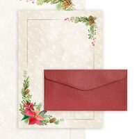 206212 Set 20 cartoane A4 , 100gr. - Christmas + 10 plicuri DL rosii - Galeria Papieru