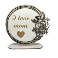 Stand - I Love Mom - 2 Straturi - 20 x 20cm - Plop + HDF - C-ART