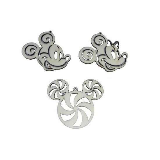 Figurina lemn de agatat - Minnie , Mickey - C-ARTp