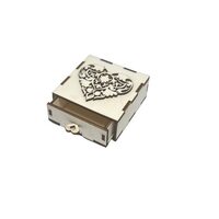 Cutie mini bijuterii cu sertar - capac inima - C-ARTp