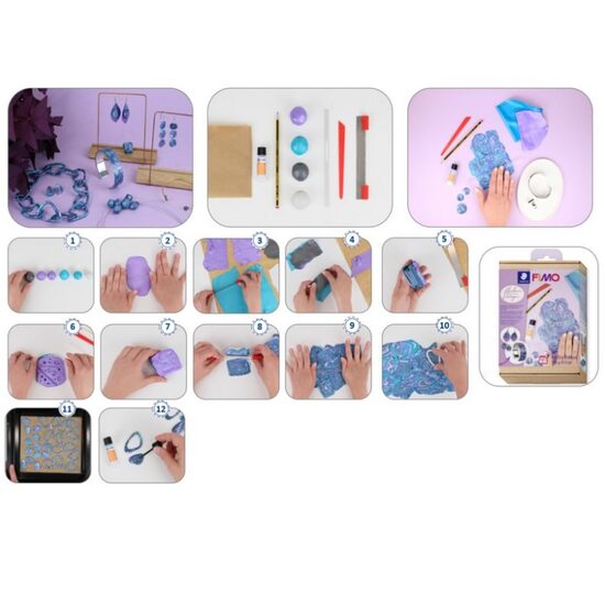 8025 HTC4 - Set modelaj Fimo soft - Abalone design