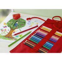 FC201541 Rollup 18 creioane colorate grip + ascutitoare sleeve Faber-Castell