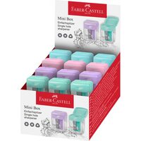 FC182801 Ascutitoare plastic simpla cu container pastel Faber-Castell