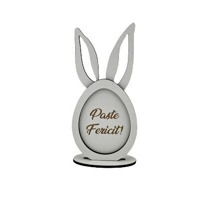 Rama cu mesaj - Paste Fericit - Ou cu urechi - C-ART