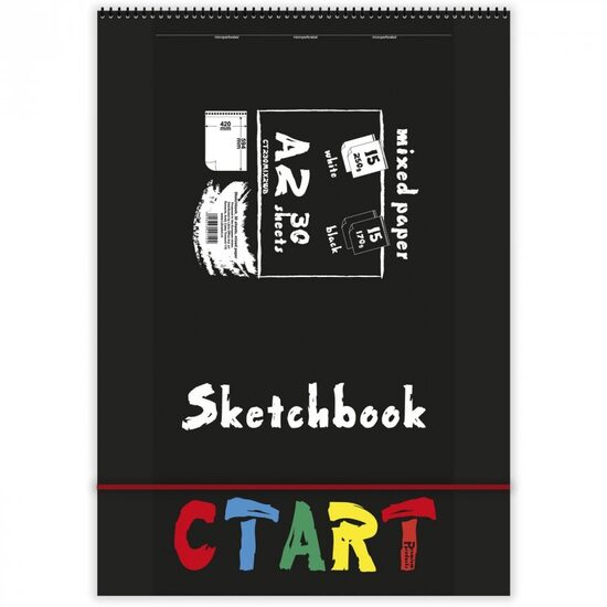 Bloc schite A2 , black/white - portrait - LIBR.