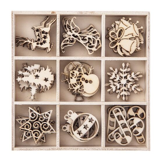 DPDN-062 - Set 45 figurine lemn - modele de Craciun 2 - DP CRAFT