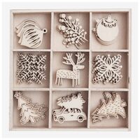 DPDN-097 - Set 45 figurine lemn - modele de Craciun 1 - DP CRAFT