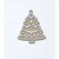 Glob tip fursec de craciun - Brad - 13 x 10 cm - HDF ALB + HDF  - C-ART