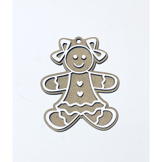 Figurina lemn de agatat - fetita - C-ART