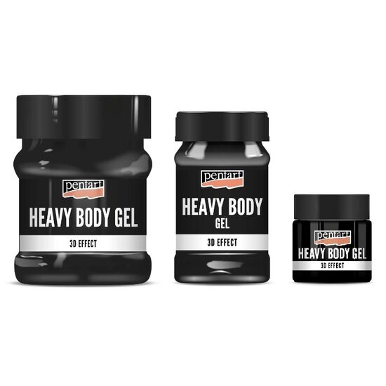 Heavy body gel Black - Pasta gel lucioasa neagra - Pentart