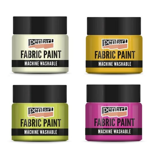 Fabric paint glow in the dark 30ml - Vopsea textila fluorescenta - Pentart