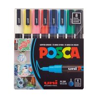 M1483 Marker UNI Posca PC-3M, varf rotund, 0.9-1.3mm, set 8 culori - LEG
