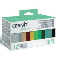 Set 12x25g pasta polimerica de modelat - Cernit Nature