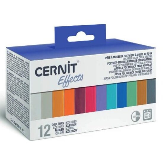Set 12x25g pasta polimerica de modelat - Cernit Effects