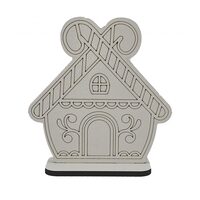 Figurina pt. pictat cu suport - Casuta - Craciun - C-ART