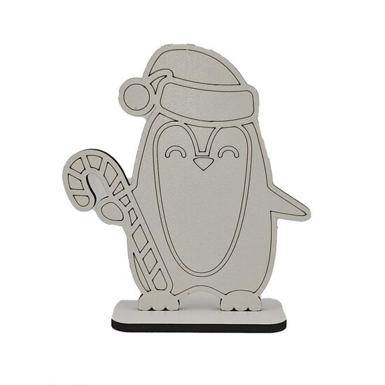 Figurina pt. pictat cu suport - Pinguin - Craciun - C-ART
