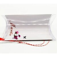 Set 5 cutii tip pillow + snur + cartonas,9.8x5.2cm - Magnolie - CS-R