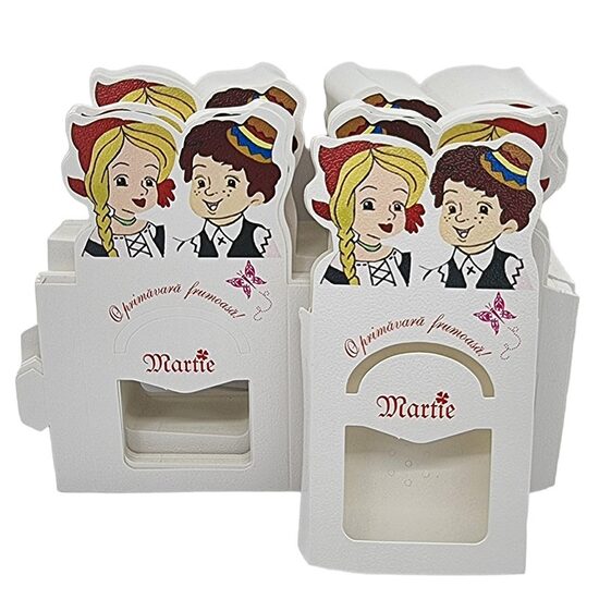 Set 10 cutiute pt martisor - baiat/fata - LEYA