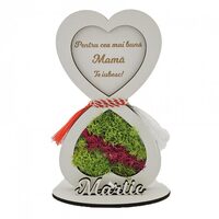 Rama cu licheni si mesaj - Mama - Martie - C-ART