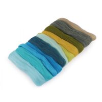 730338 - Lana merinos pieptanata , 50g, 12 culori/set - set 7 mix - STKL