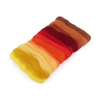 730338 - Lana merinos pieptanata , 50g, 12 culori/set - set 6 mix - STKL