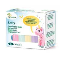 Set plastilina pastel - Softy - 6x62gr - Darwi