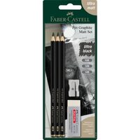 115197 Blister 3 buc creion grafit mat 10B, 12B, 14B PITT - Faber-Castell