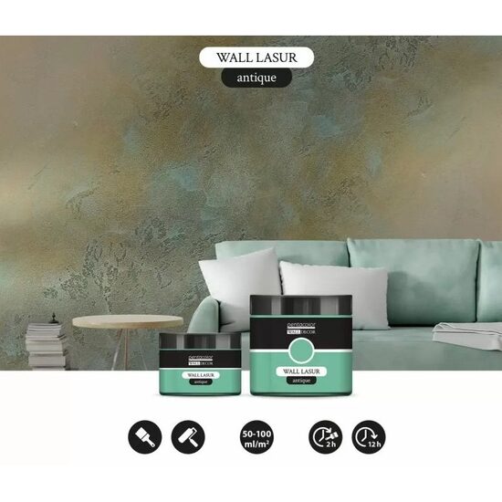 Wall Lasur antique 150 ml - Lazura antica pentru perete, Pentart 
